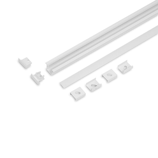 Set profil LED STANDARD SMART-IN10 2000 Alb vopsit RAL9003 + C2 click - TOPMET