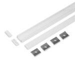 Set profil LED STANDARD SURFACE14.v2 2000 Alb vopsit RAL9003 + F click - TOPMET