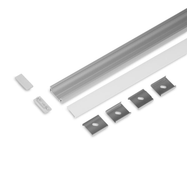 Set profil LED STANDARD SURFACE14.v2 2000 Anodizat + F click - TOPMET