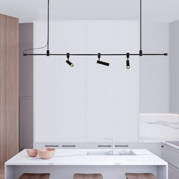 Sistem de iluminat Grammi 100W, Negru si Aluminiu Nova Luce