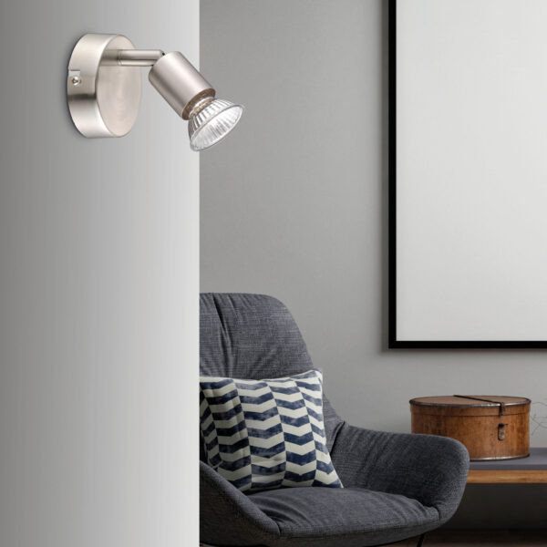Spot Base 10W, Nichel satinat si Metal Nova Luce