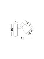 Spot Dublin 10W, Negru si Metal Nova Luce