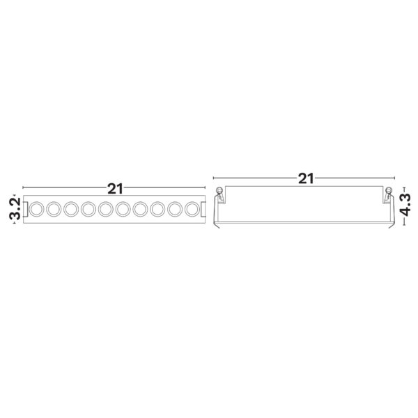 Spot incastrat Canon 14W 3000K, Alb si Aluminiu Nova Luce