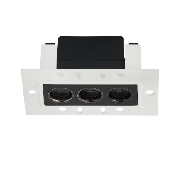 Spot incastrat Canon 6W 3000K, Negru si Aluminiu Nova Luce
