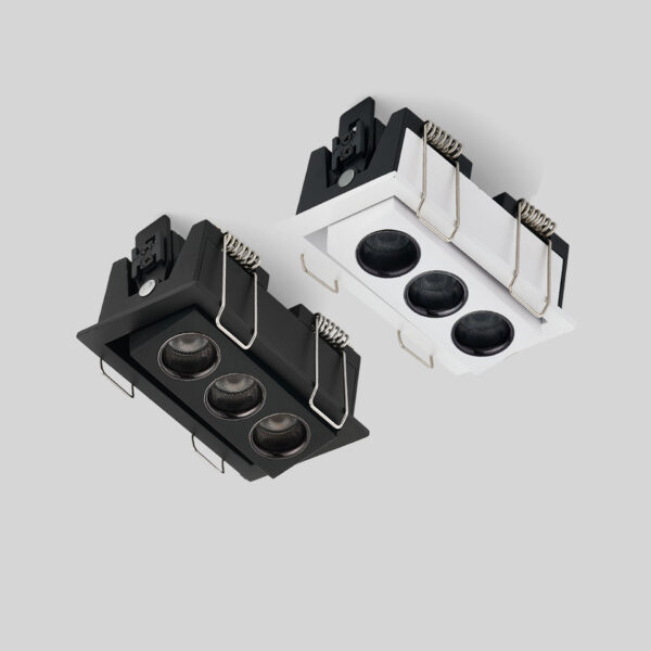 Spot incastrat Canon 6W 3000K, Negru si Aluminiu Nova Luce