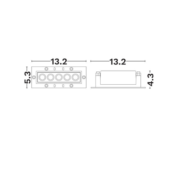 Spot incastrat Canon 8W 3000K, Negru si Aluminiu Nova Luce