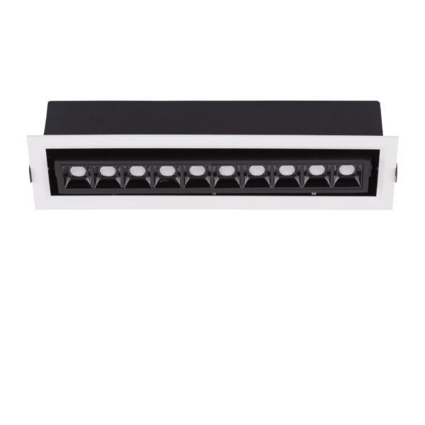 Spot incastrat Cantia 15W 3000K, Negru si Aluminiu Nova Luce