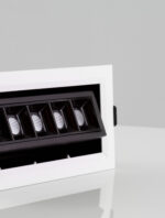 Spot incastrat Cantia 8W 3000K, Negru si Aluminiu Nova Luce
