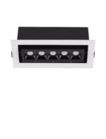 Spot incastrat Cantia 8W 3000K, Negru si Aluminiu Nova Luce