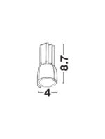 Spot incastrat Dash 7W 3000K, Alb si Aluminiu Nova Luce