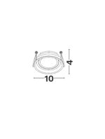Spot incastrat Eiriam 10W, Alb si Aluminiu Nova Luce