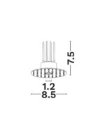 Spot incastrat Glade 7W 3000K, Alb si Aluminiu Nova Luce