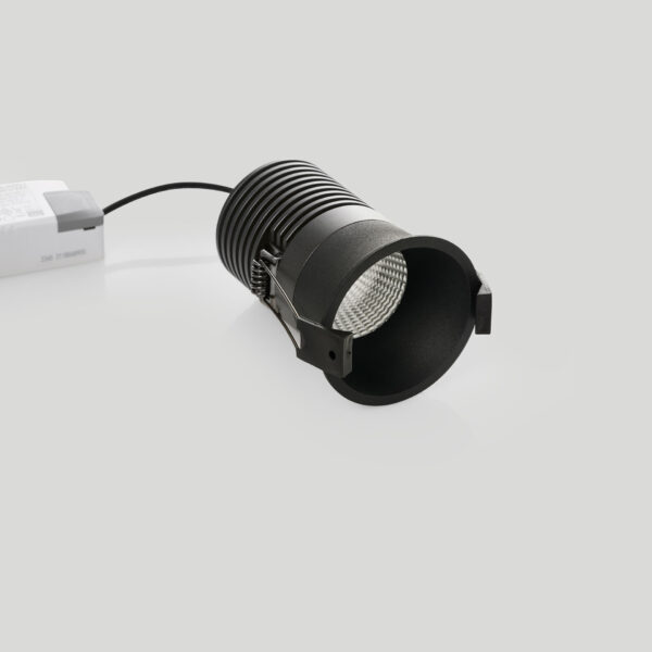 Spot incastrat Glyce 20W 3000K, Negru si Aluminiu Nova Luce