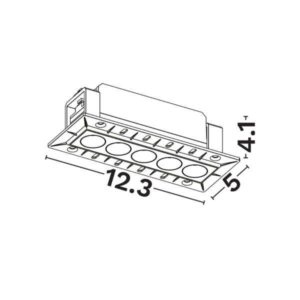 Spot incastrat Gono 11W 3000K, Alb si Aluminiu Nova Luce