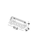 Spot incastrat Gono 11W 3000K, Alb si Aluminiu Nova Luce