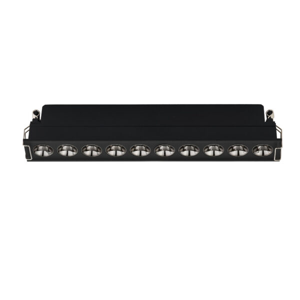Spot incastrat Gono 15W 3000K, Negru si Aluminiu Nova Luce
