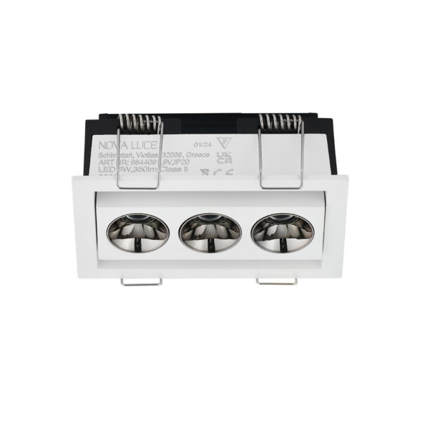 Spot incastrat Gono 6W 3000K, Alb si Aluminiu Nova Luce