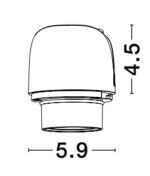 Spot incastrat Homer 10W 3000K, Gri si Aluminiu Nova Luce