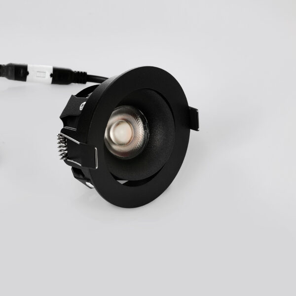Spot incastrat Lonza 7W 3000K, Negru si Aluminiu Nova Luce