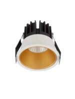 Spot incastrat Luela 13W 2700 K, Alb, Auriu si Aluminiu Nova Luce