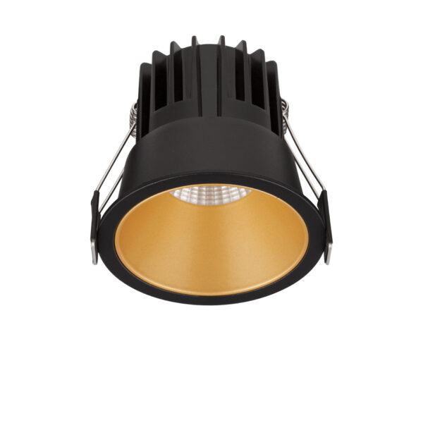 Spot incastrat Luela 13W 3000K, Negru, Auriu si Aluminiu Nova Luce