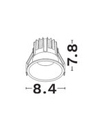 Spot incastrat Luela 13W 4000K, Alb si Aluminiu Nova Luce