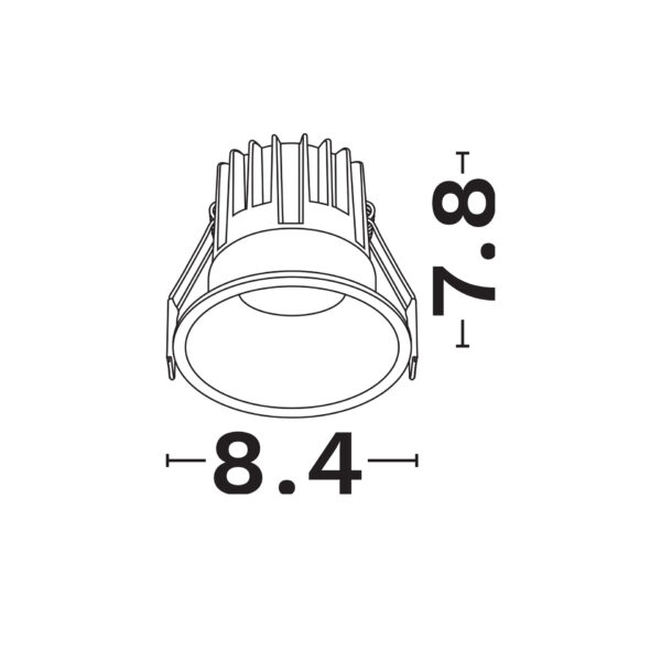 Spot incastrat Luela 13W 4000K, Negru si Aluminiu Nova Luce