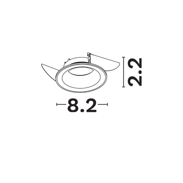 Spot incastrat Mea 10W, Alb si Aluminiu Nova Luce