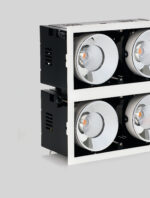 Spot incastrat Oblio 112W 3000K, Alb si Aluminiu Nova Luce