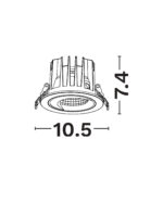 Spot incastrat Oblio 20W 3000K, Alb si Aluminiu Nova Luce