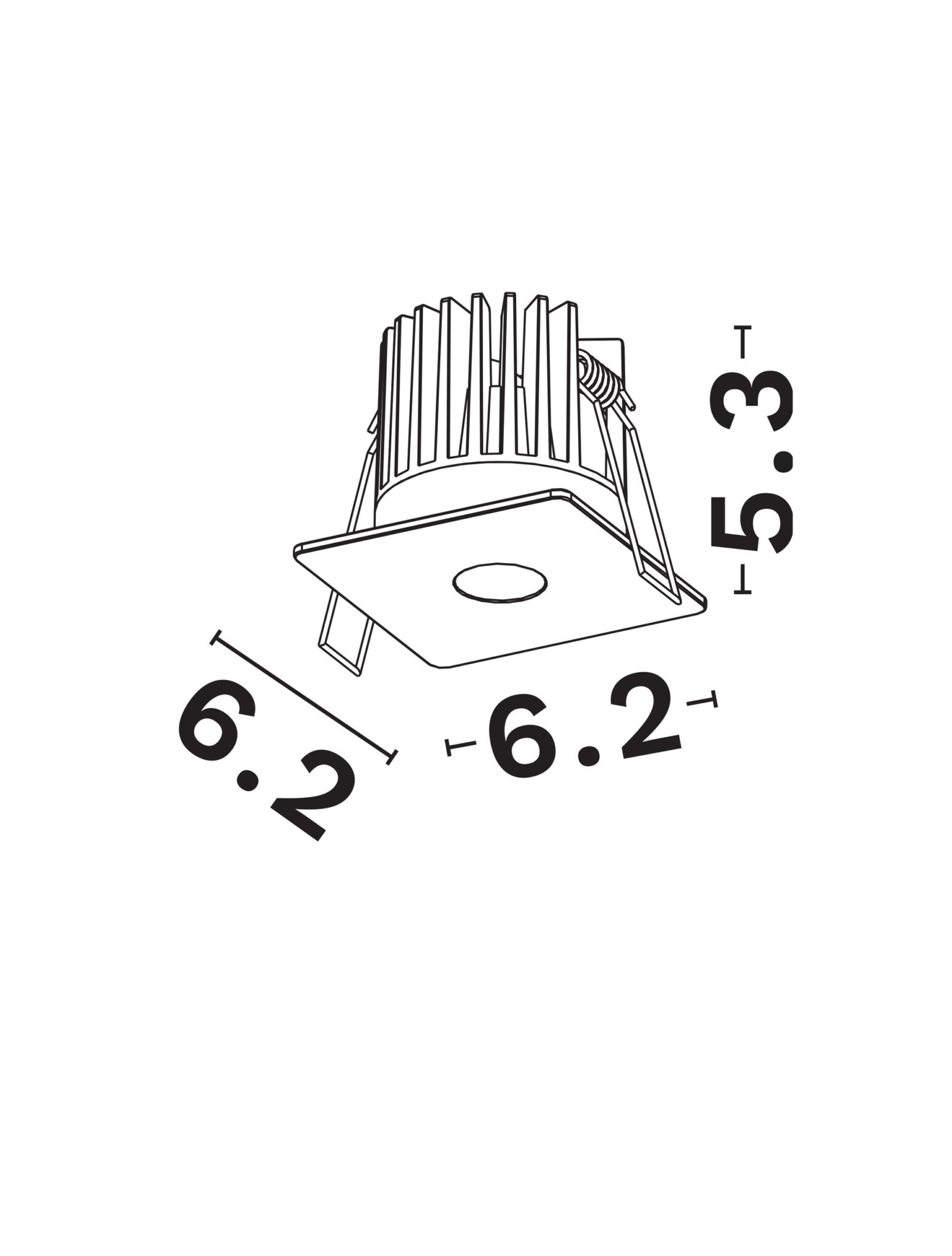 Spot incastrat Ono 8W 3000K, Alb si Aluminiu Nova Luce