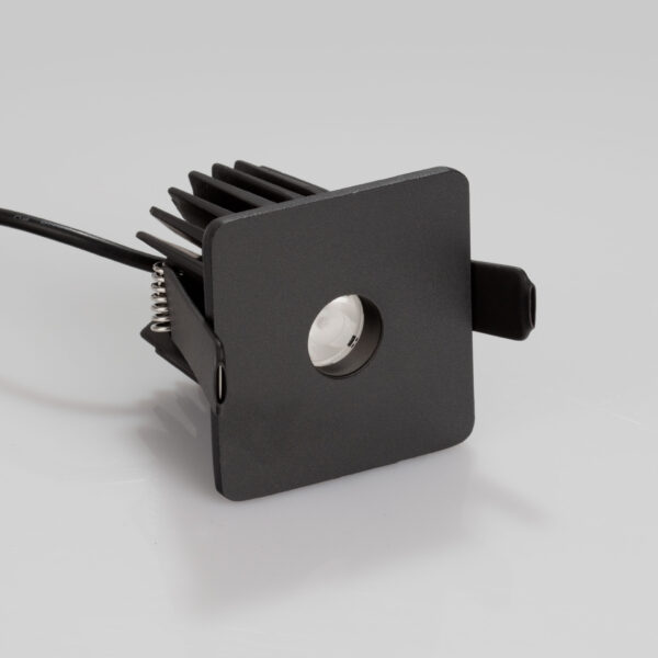 Spot incastrat Ono 8W 3000K, Negru si Aluminiu Nova Luce