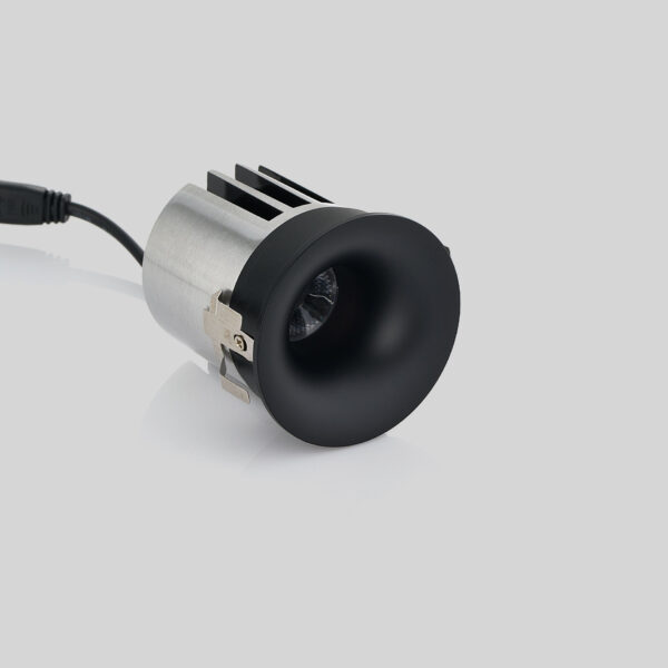 Spot incastrat Sanco 10W 2700 K, Negru si Aluminiu Nova Luce