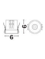 Spot incastrat Sanco 10W 3000K, Negru si Aluminiu Nova Luce