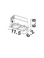 Spot incastrat Sorel 14W 3000K, Negru, Alb si Aluminiu Nova Luce