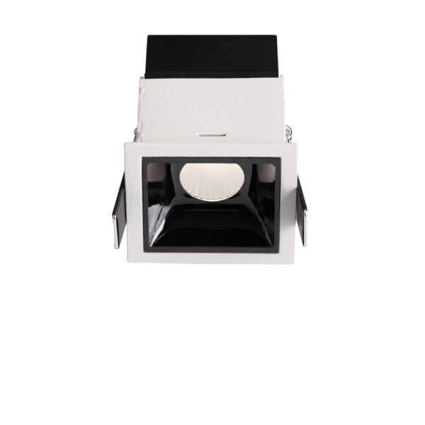 Spot incastrat Sorel 7W 3000K, Negru, Alb si Aluminiu Nova Luce