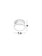 Spot incastrat Spezia 10W, Negru si Aluminiu Nova Luce
