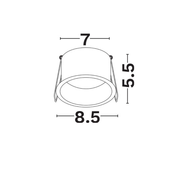 Spot incastrat Stardust 10W, Alb, Gri si Aluminiu Nova Luce