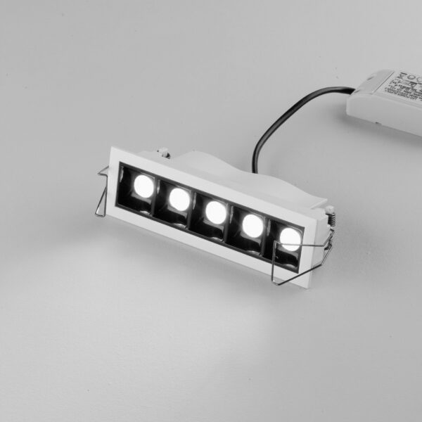 Spot incastrat Swan 10W 3000K, Negru, Alb si Aluminiu Nova Luce