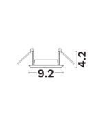 Spot incastrat Take 10W, Negru si Aluminiu Nova Luce