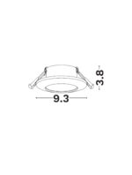 Spot incastrat Tex 10W, Negru si Aluminiu Nova Luce