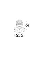 Spot incastrat Tiny 1W 3000K, Negru si Aluminiu Nova Luce