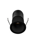 Spot incastrat Tiny 2W 2700 K, Negru si Aluminiu Nova Luce