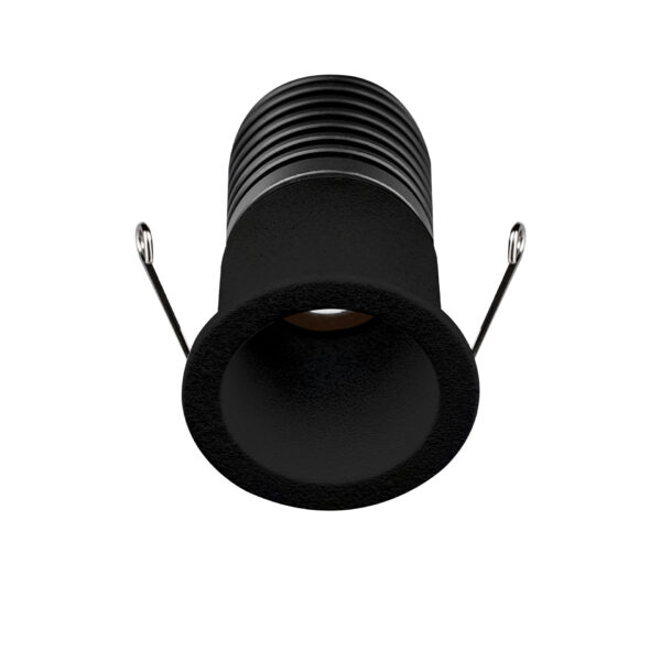 Spot incastrat Tiny 2W 2700 K, Negru si Aluminiu Nova Luce