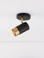 Spot Pogno 10W, Negru, Auriu si Aluminiu Nova Luce