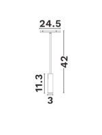 Spot sina magnetica Buxton 10W 3000K, Negru si Aluminiu Nova Luce