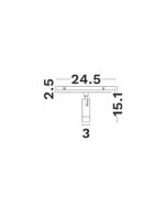 Spot sina magnetica Buxton 10W 3000K, Negru si Aluminiu Nova Luce