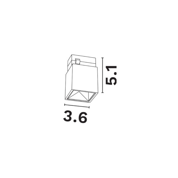 Spot sina magnetica Buxton 3W 3000K, Negru si Aluminiu Nova Luce