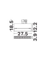 Spot sina trifazica 15W 3000K, Alb si Aluminiu Nova Luce