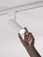 Spot sina trifazica 20W 3000K, Alb si Aluminiu Nova Luce